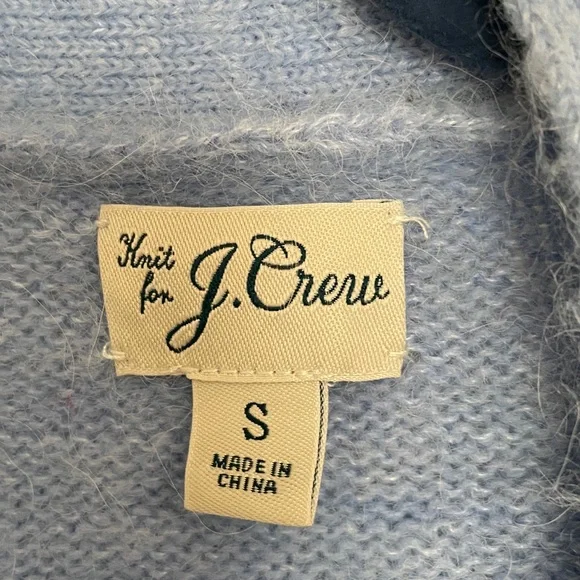 J Crew Baby Blue Cardigan Alpaca - Picture 2 of 3